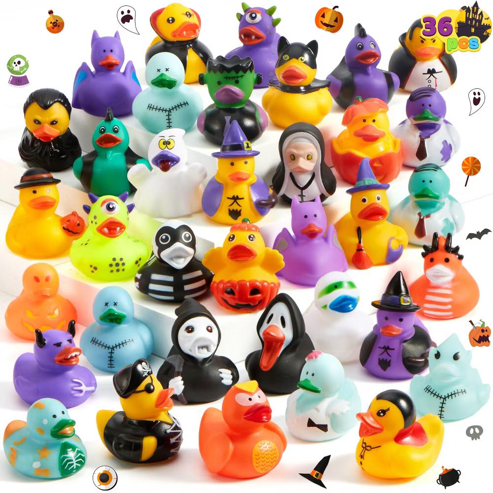 Halloween Party Supplies, Rubber Ducks Party Toys for Halloween Goodie Bag Fillers Decorations School Classroom Game Prizes Baby Bath Toy - Image 47