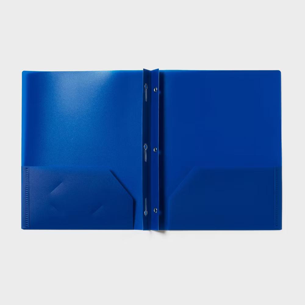 2 Pocket Plastic Folder with Prongs - Image 15