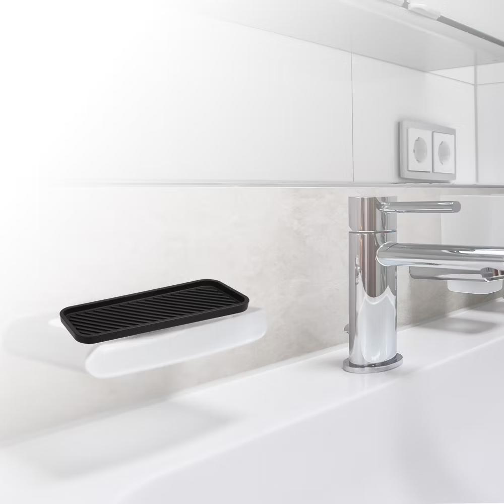 Soap Dish Soap Cleaning Storage Keep Soap Dry for Bathroom Silicone 8.98''x3.54'' 1Pcs - Image 2