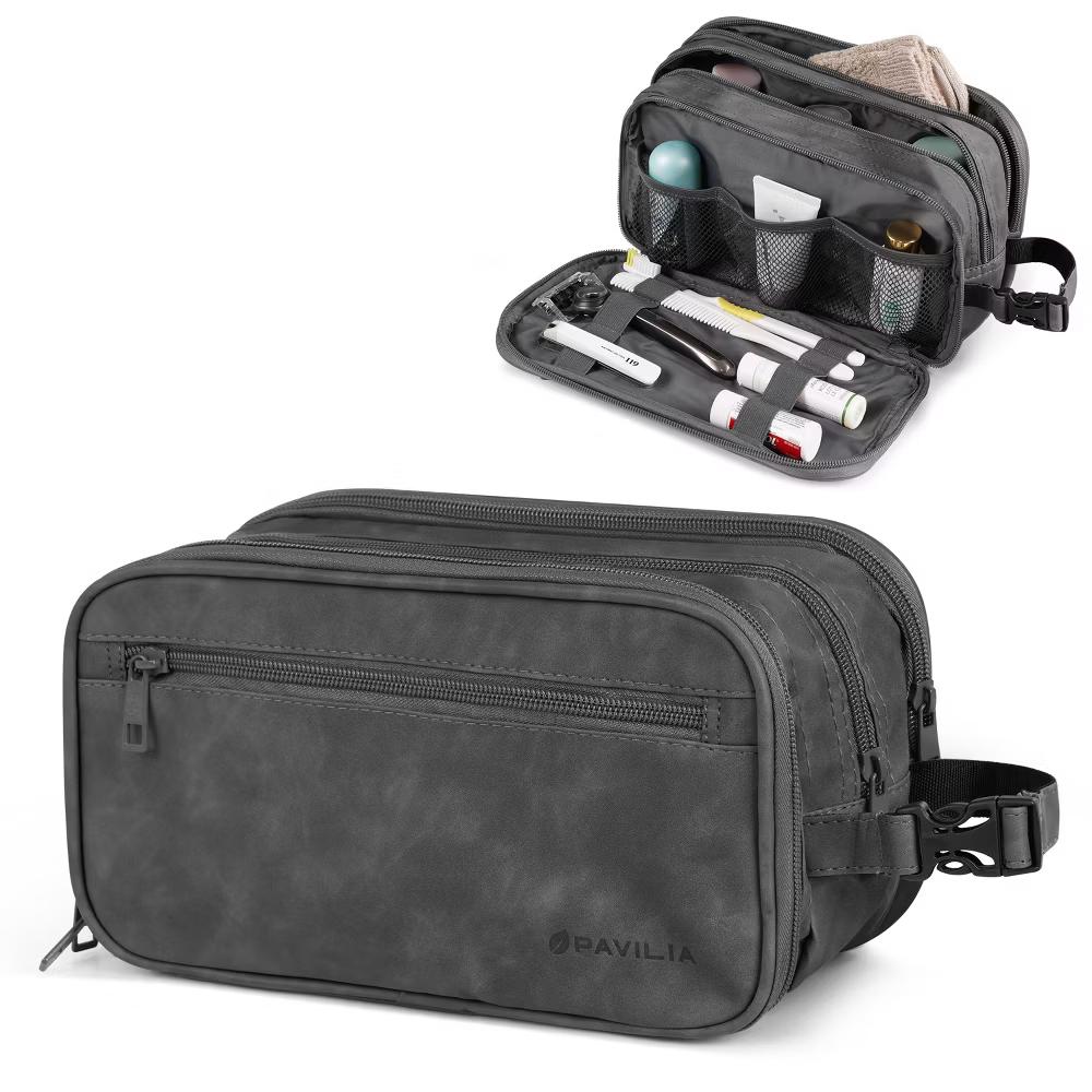Toiletry Bag for Men, Travel Pouch Essentials Shaving Dopp Kit, Water Resistant Organizer Case Accessories - Image 45