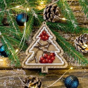 Crafts Bead embroidery kit on wood FLK-374