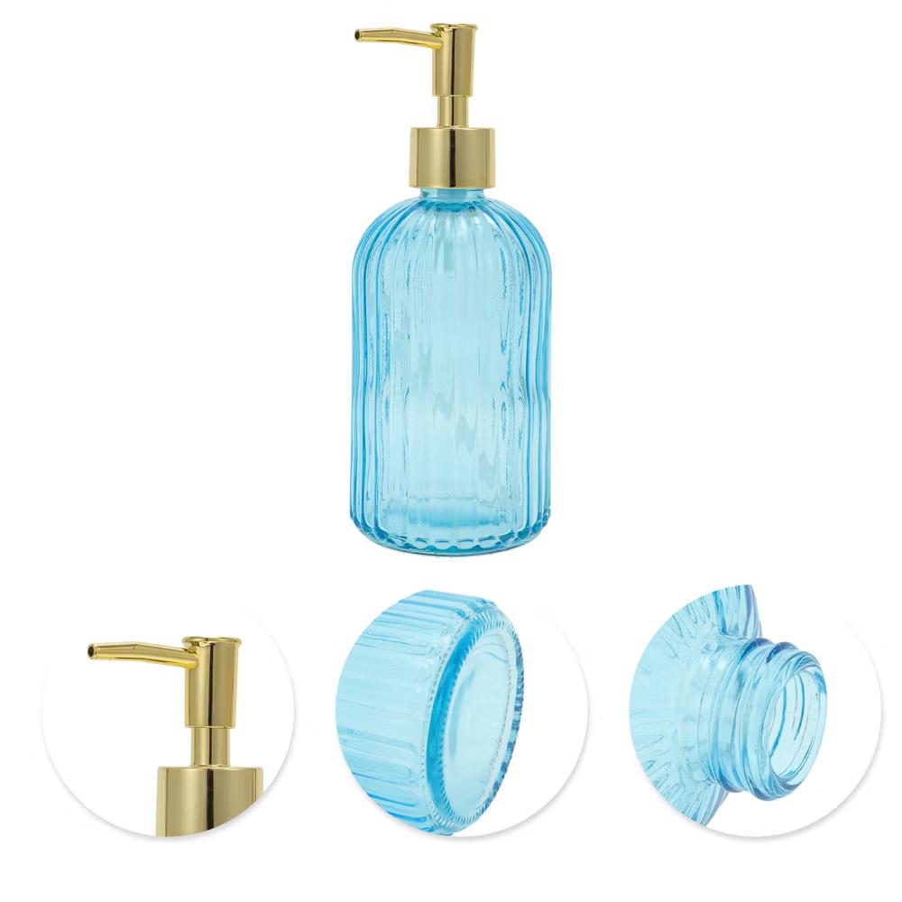 Convenient Vertical Stripe Soap Dispenser 13.53oz 1 Pc - Image 4