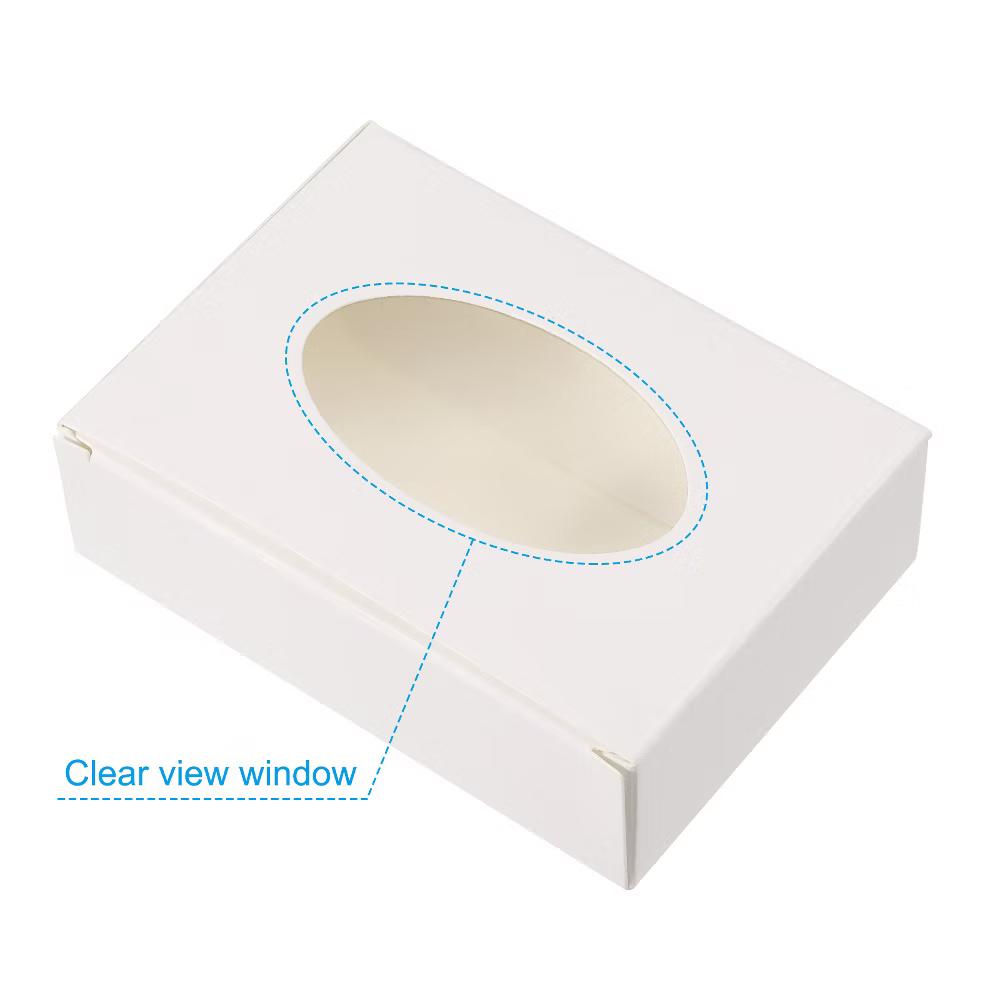 Paper Durable Soap Box with Oval Window for DIY Craft 30 Pcs - Image 19
