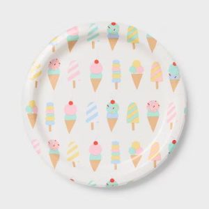 20ct Ice Cream Party Dinner Paper Plates
