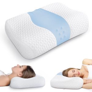Orthopedic Contour Neck Pillow with Odorless Memory Foam - Perfect for All Sleeping Positions