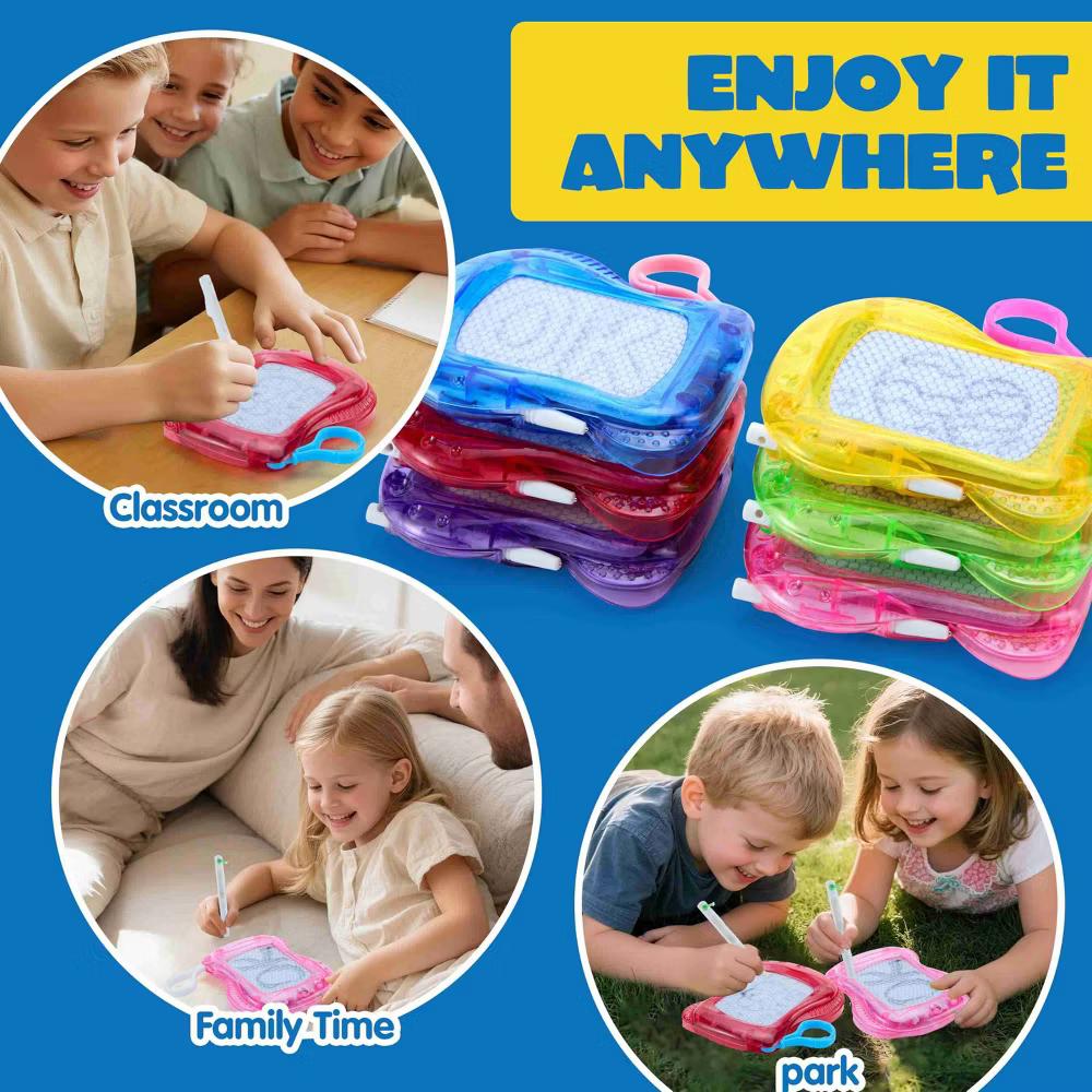 12 Pcs Mini Magnetic Drawing Board, 6 Erasable Keychain Drawing Board, Writing Pad Boys and Girls Classroom Prize, Birthday Goodie Bag Stuffers - Image 7