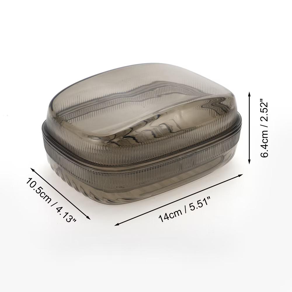 Double Layer Soap Dish with Cover 5.51"x4.13"x2.52" 1 Pc - Image 10