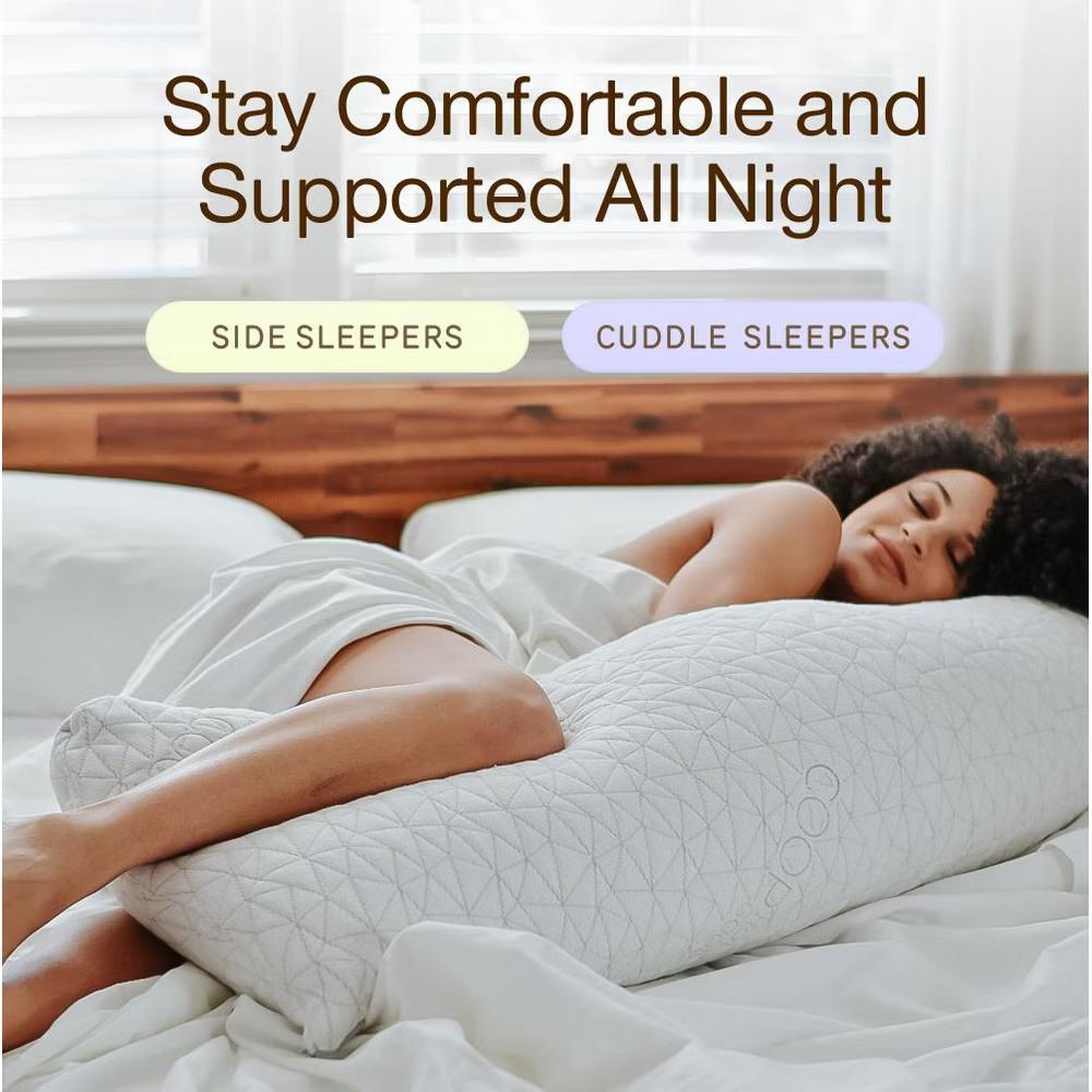 Coop Sleep Goods The Original Body Adjustable Pillow for Sleeping, Soft Zippered Washable Cover - Side Sleepers, Long Pillow for Pregnancy, 20x54 - Image 9