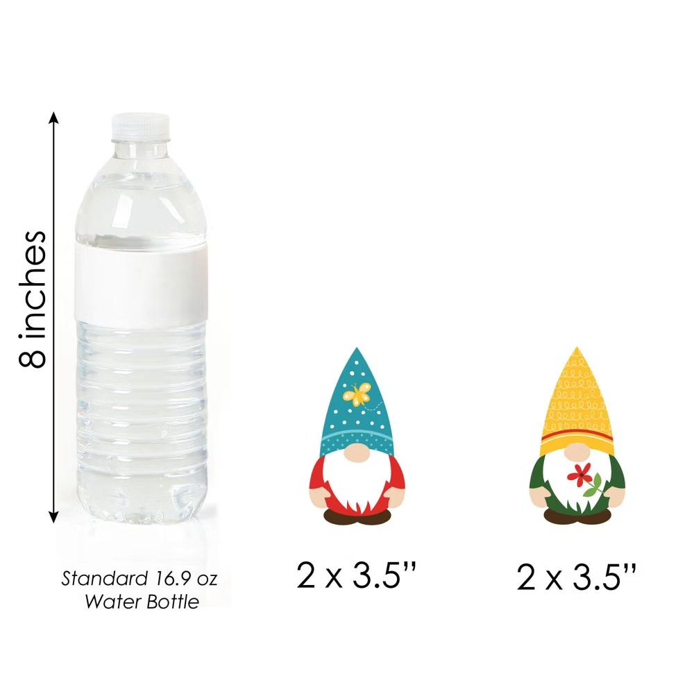 Garden Gnomes - Dessert Cupcake Toppers - Forest Gnome Party Clear Treat Picks - Set of 24 - Image 7