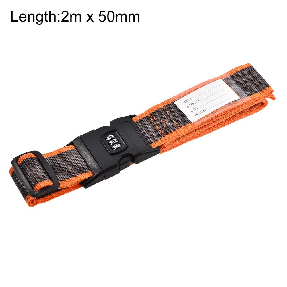 Combination Lock Travel Adjustable Buckle Belt Utility Strap - Image 5