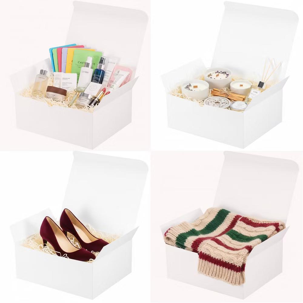 14 Pack Large White Gift Boxes with Lids 10x8x4 Inches for Birthday Wedding Bridesmaid Proposal Christmas Present - Image 3