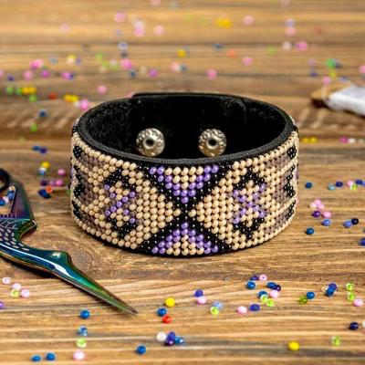 Crafts Bead embroidery kit on artificial leather FLBB-011