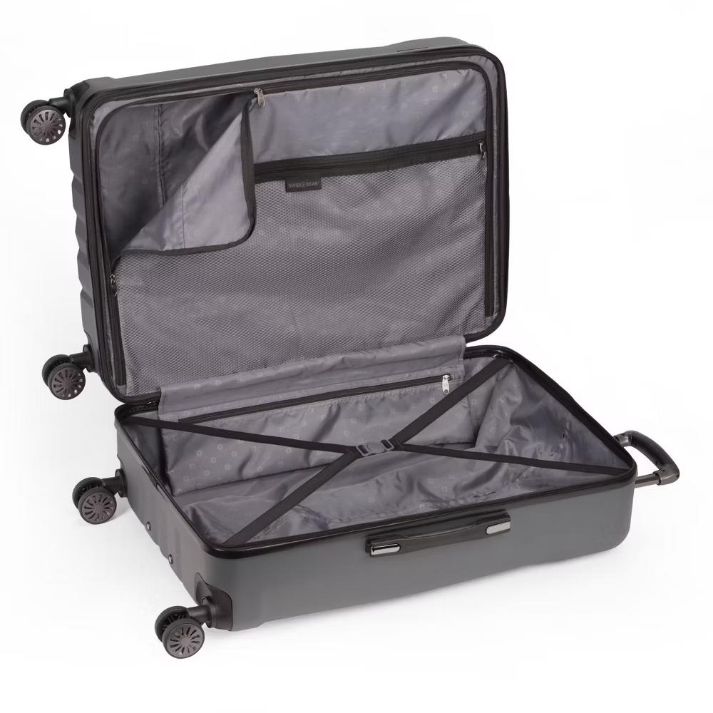 Cascade Hardside Large Checked Spinner Wheels Suitcase