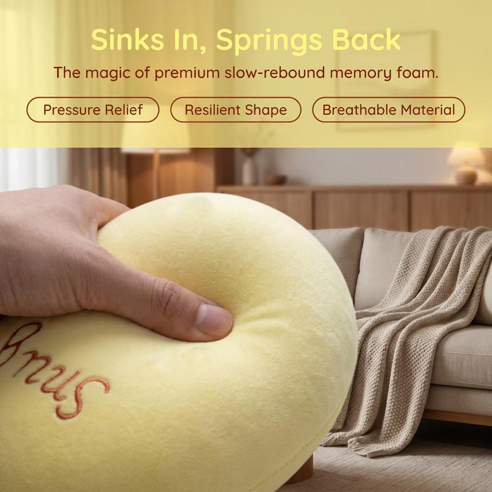 U‑Shape Memory Foam Travel Pillow Set with Decor Embroidery and Eye Mask 1Pc - Image 16