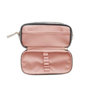 Blue Sky The Evergirl Faux Leather Zipper Pencil Pouch Pressed Flowers White: Pencil Bag for Teens, 7.75" 3.5"
