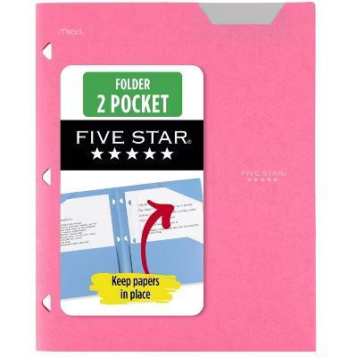 Five Star 2 Pocket Poly Portfolio Prom Pink - Image 3