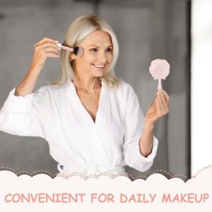 Single-Sided Rose Shape Travel Handheld Mirrors 5" 2 Pcs