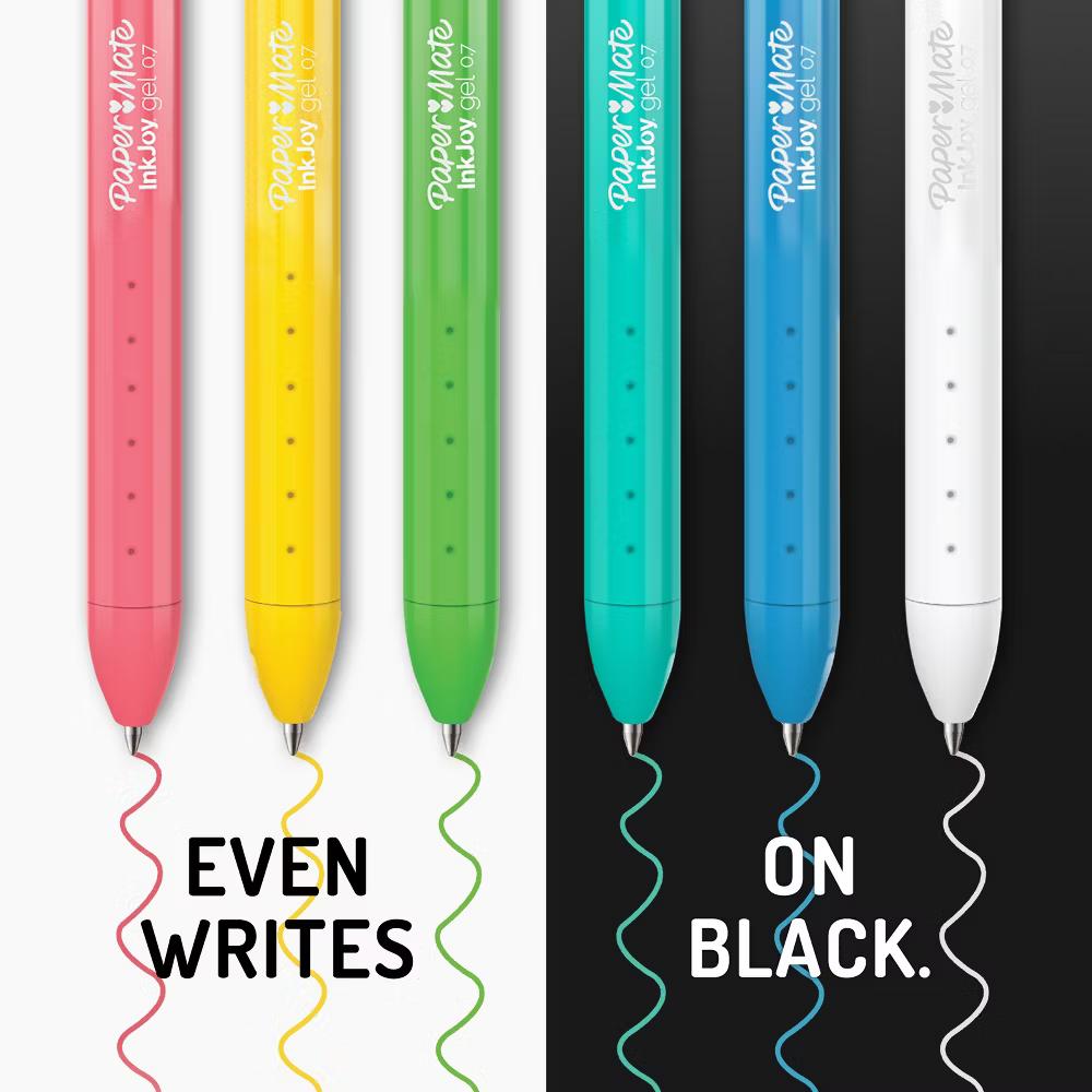 Paper Mate InkJoy 6pk Gel Pens Multicolored Bright: 0.7mm Point, Art & Stationery, Office Supplies, Papermate Pens - Image 4