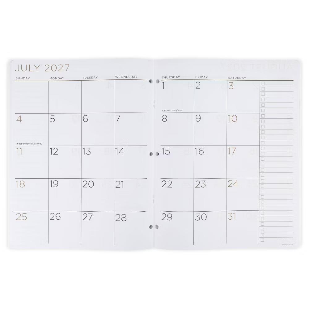 See It Bigger 8.5"x11" April 2026 – March 2028 Monthly Planner Neutral Floral