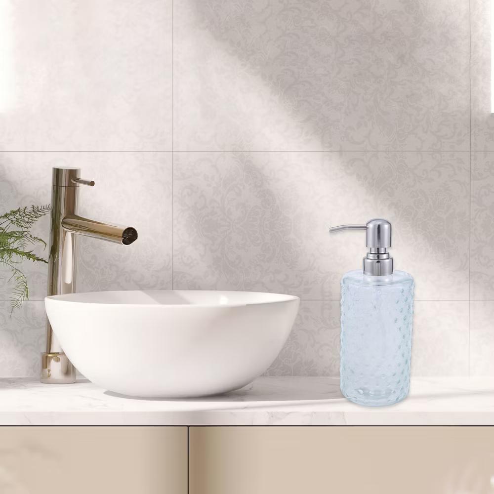 Elegant Polka Dot Pattern Soap Pump Dispenser for Bathroom 16.9oz 1 Pc - Image 23