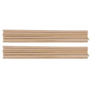 Natural Wood Dowels, 1/4 in 12 in, 12 Pieces Per Pack, 2-Pack
