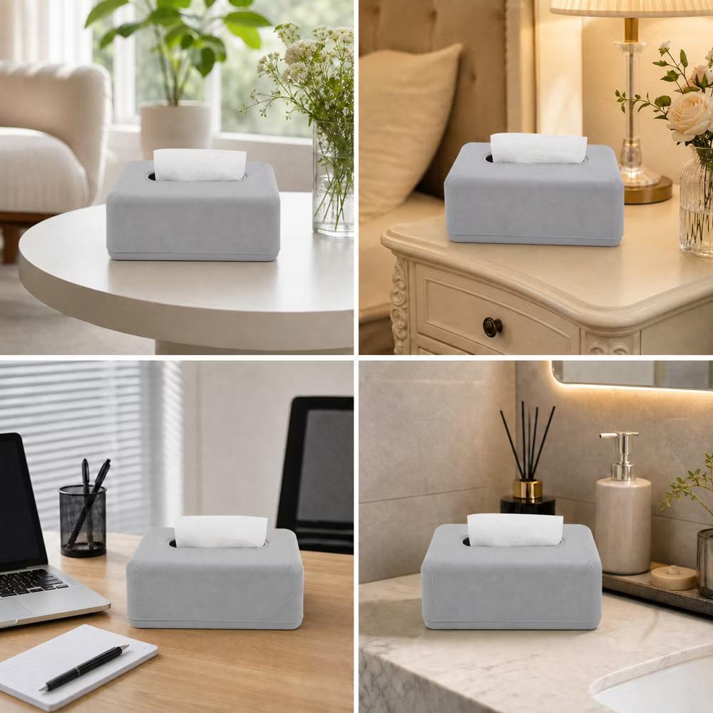 Solid Color Tissue Box Cover 1 Pc - Image 16