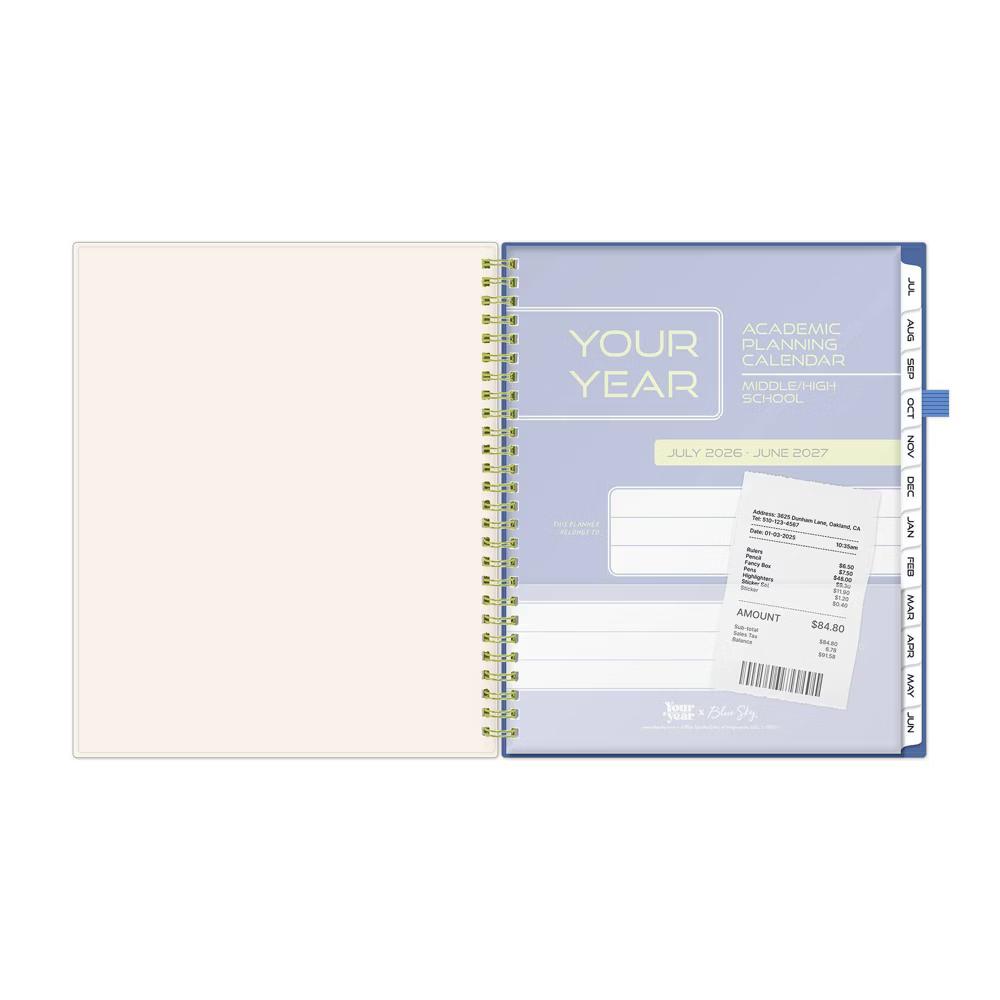 Blue Sky Your Year 7-12 Grade Weekly/Monthly Planner Wirebound 7"x9" Cream Collage - Image 21