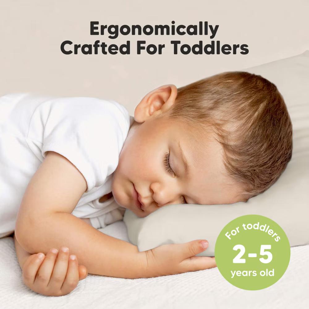 Jumbo Toddler Pillow with Pillowcase, 14X20 Soft Organic Toddler Pillows for Sleeping, Kids Travel Pillow - Image 6