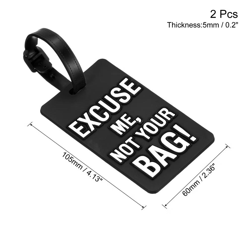 Adjustable Strap Backpack Travel ID Luggage Tags 2 Pcs - Image 2