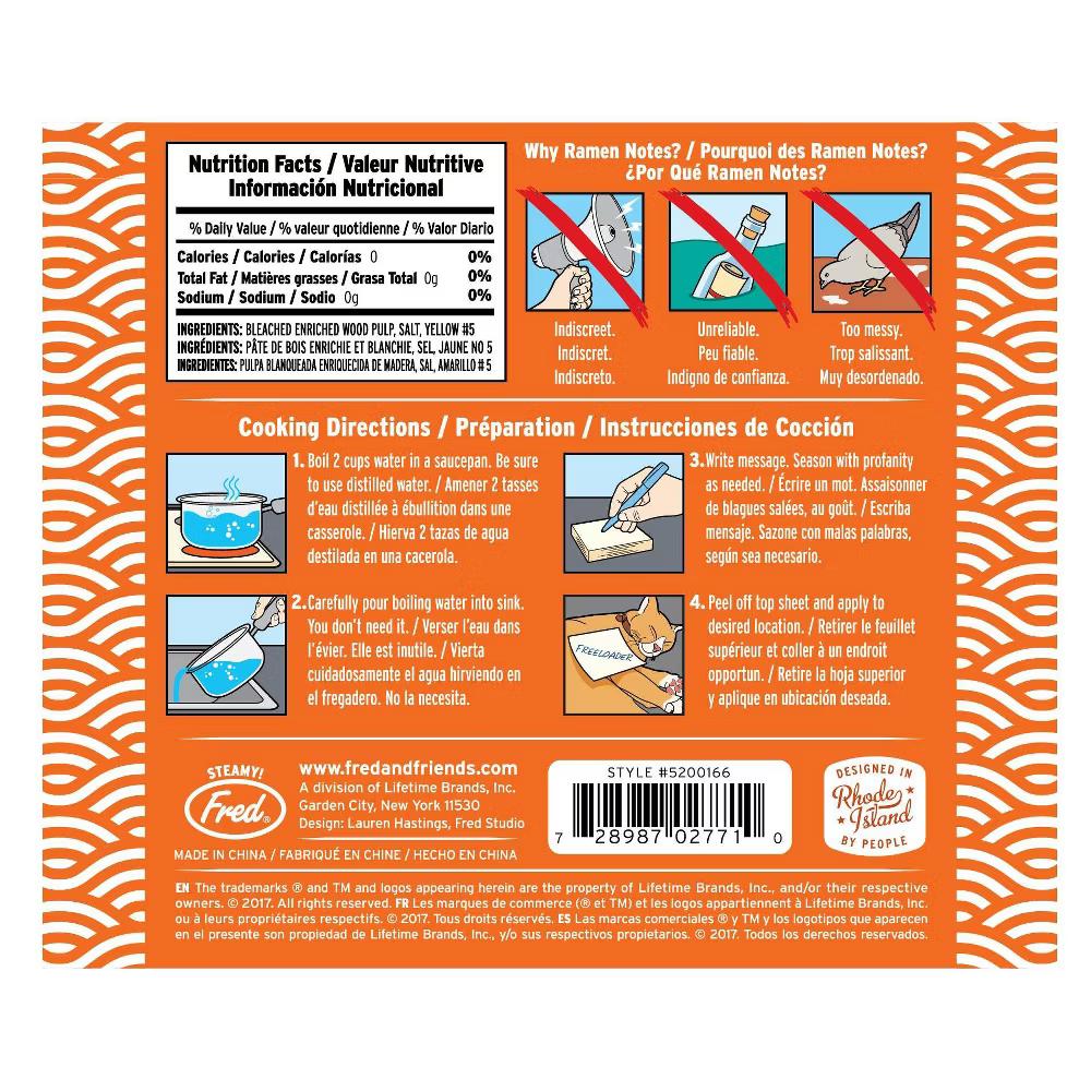 Ramen Blank Notes: Fred & Friends Sticky Notes, Cute Office Supplies, 150 Sheets, 3x3.5 Inches, Uncoated Paper Basics - Image 3