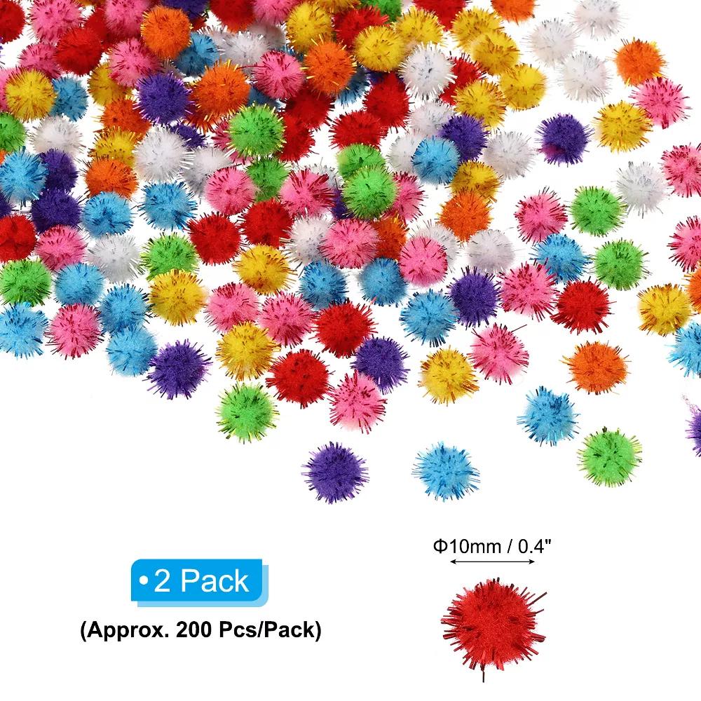 Creative DIY Craft Decoration Home Art Supplies Pom Poms 0.4" - Image 2