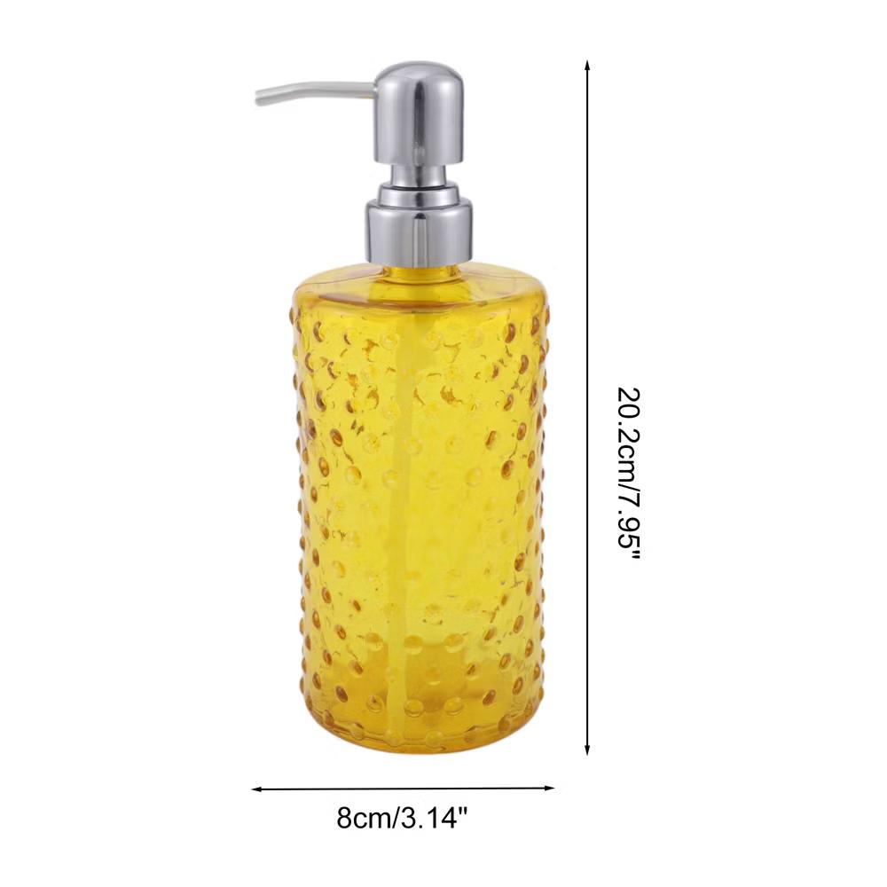 Elegant Polka Dot Pattern Soap Pump Dispenser for Bathroom 16.9oz 1 Pc - Image 44