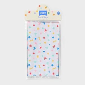 20ct Clear Confetti Cello Favor Bags