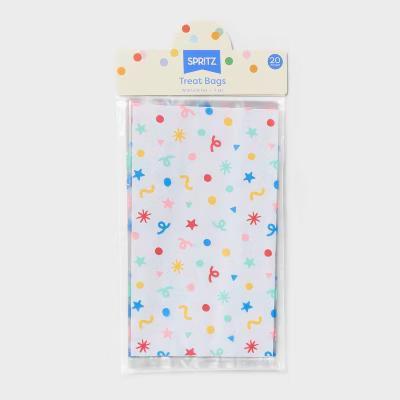 20ct Clear Confetti Cello Favor Bags