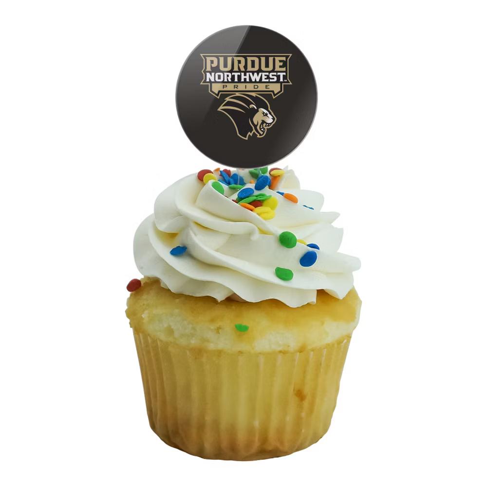 Purdue University Northwest Primary Logo Cupcake Picks Toppers Decoration Set of 6
