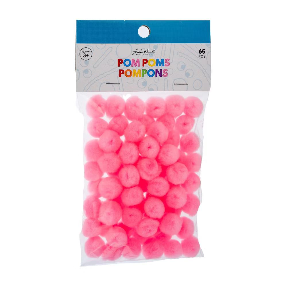 65ct 0.5in Mini Pom Poms for DIY Arts and Crafts, Tiny Acrylic Poms Craft Embellishments - Image 29