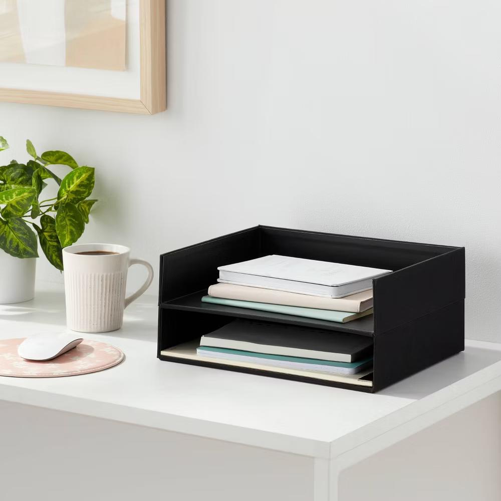 Canvas Letter Tray Organization Set of 2 - Image 3