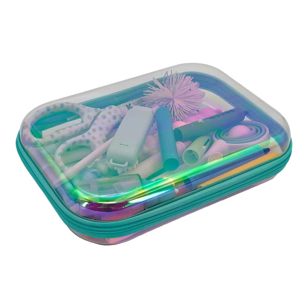 Hard Sided Zipper Pencil Case Iridescent - Image 3