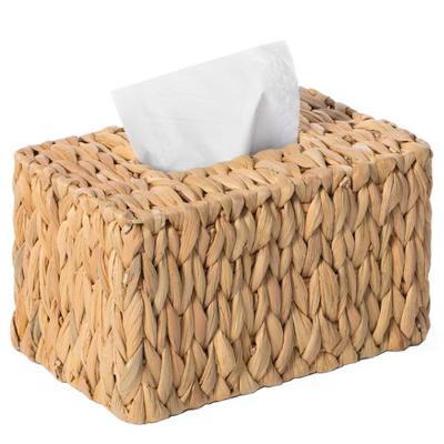 Vintiquwise Water Hyacinth Wicker Rectangular Tissue Box Cover - Tall, Size of a Tissue Box - Image 6