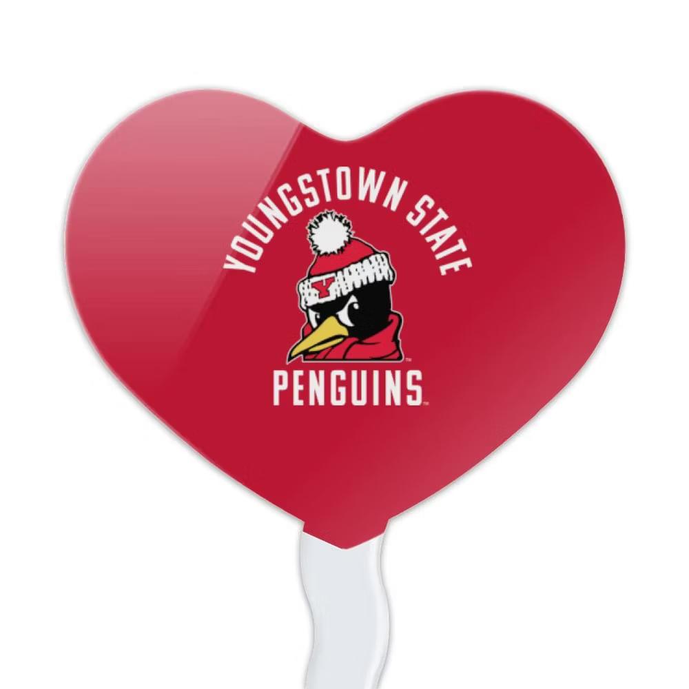 Youngstown State Penguins Logo Heart Love Cupcake Picks Toppers Decoration Set of 6 - Image 6
