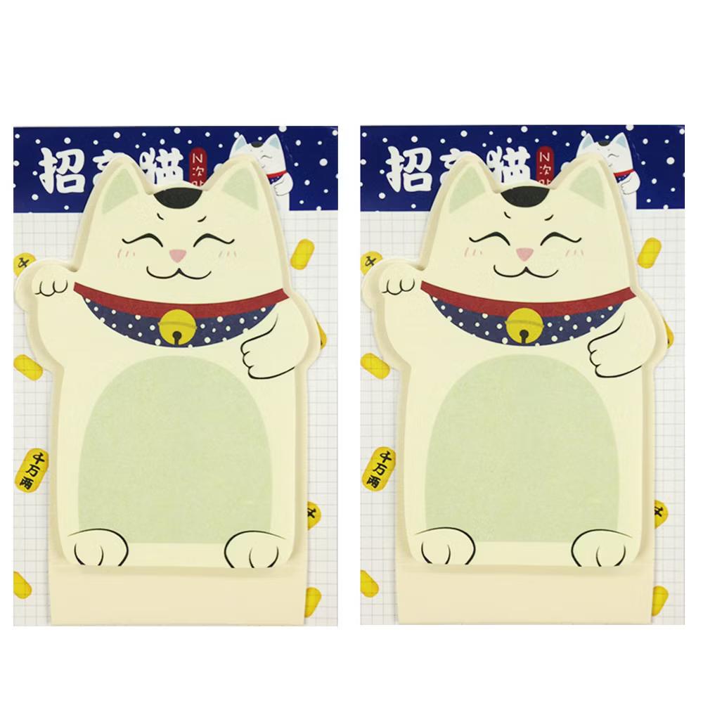 Fortune Cat Memo Bookmark Sticky Notes (Set of 2) - Image 3