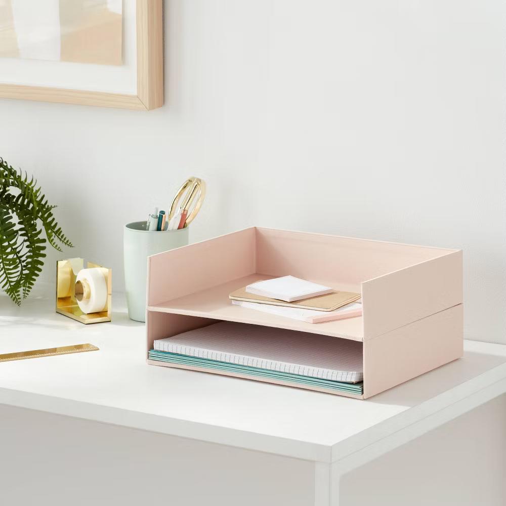 Canvas Letter Tray Organization Set of 2 - Image 6