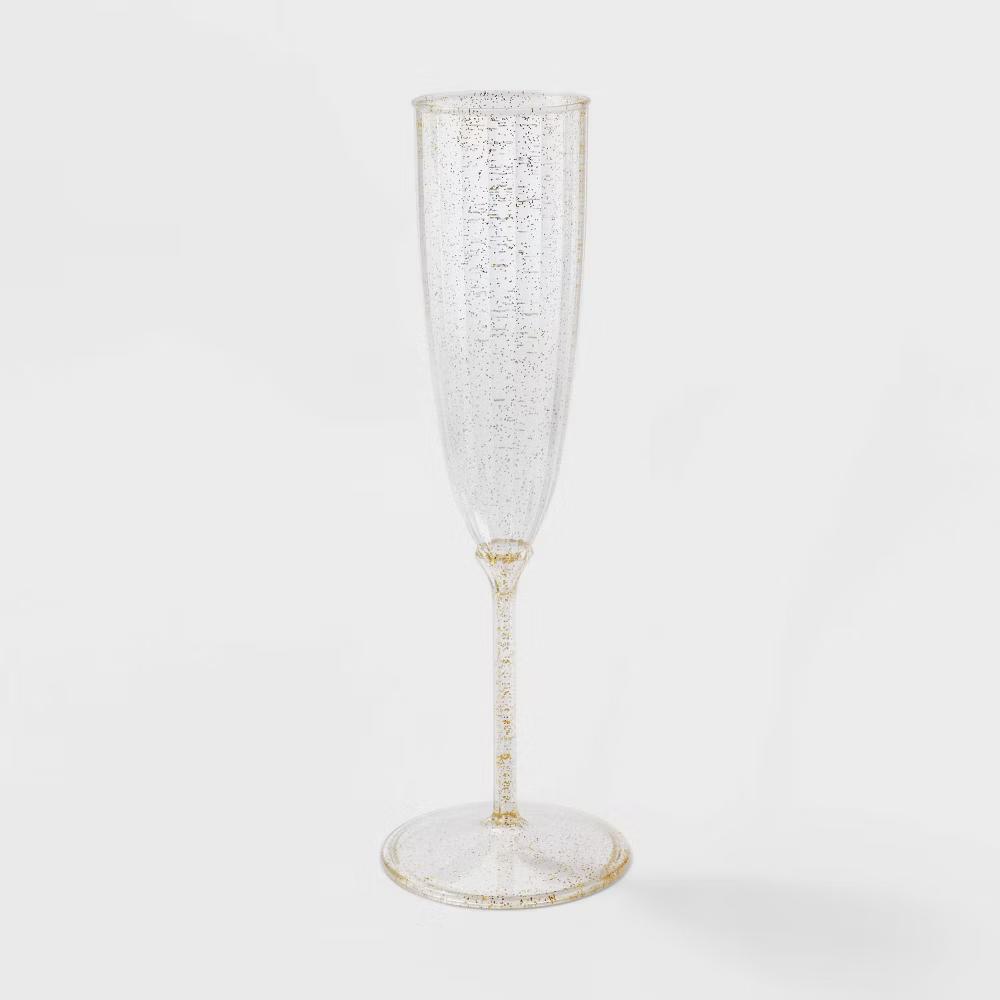 4ct Gold Plastic Champagne Flute - Image 2