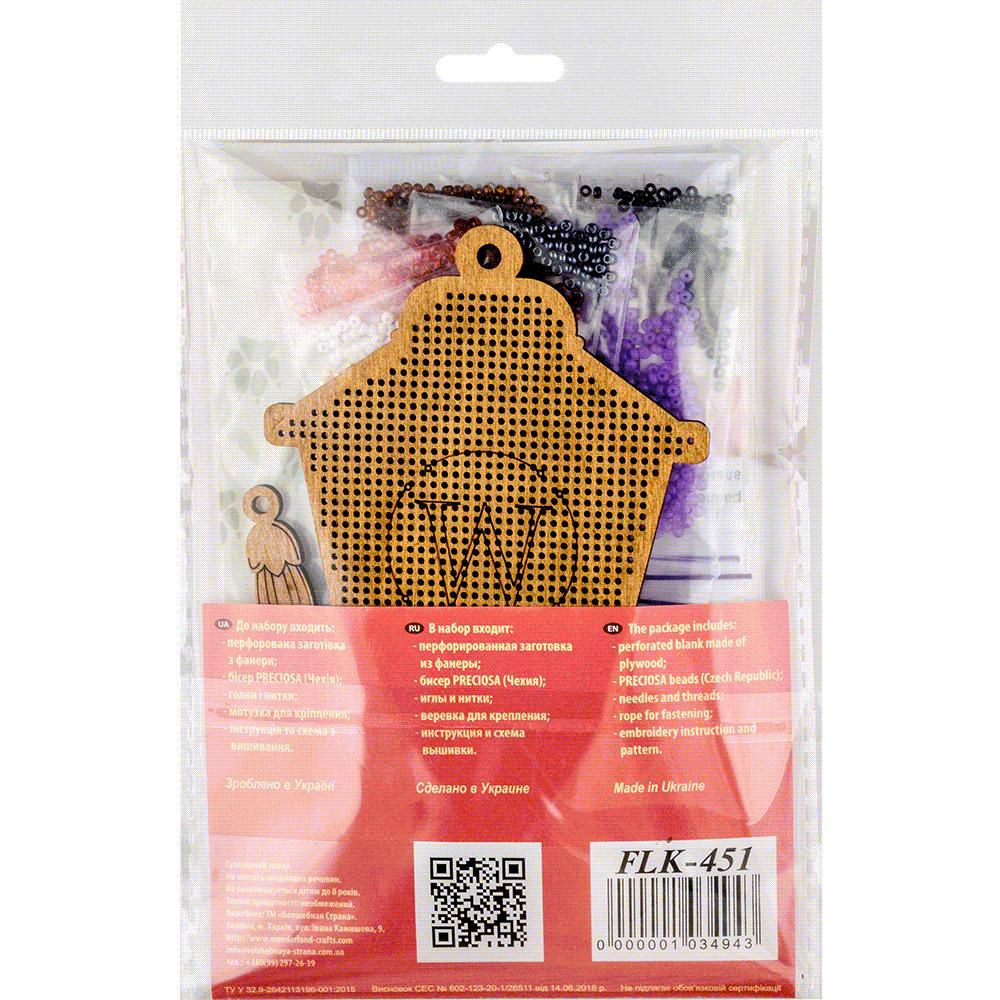 Crafts Bead embroidery kit on wood FLK-451 - Image 2