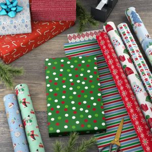 Reversible Christmas Wrapping Paper Rolls for Kids'