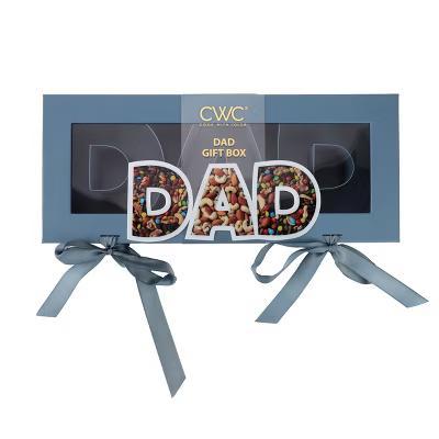 Cook With Color Fillable DAD Word Food Storage Gift Box Blue Textured - Image 4