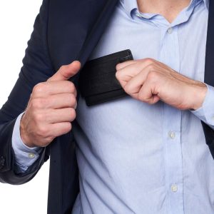 Alpine Swiss Harper Mens RFID Slim Money Clip Front Pocket Wallet Minimalist Leather ID Card Holder