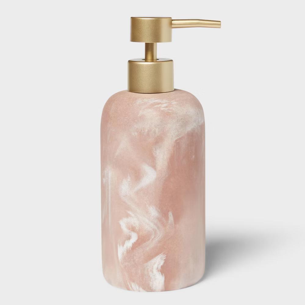 Pink Quartz Resin Soap Pump - Image 4
