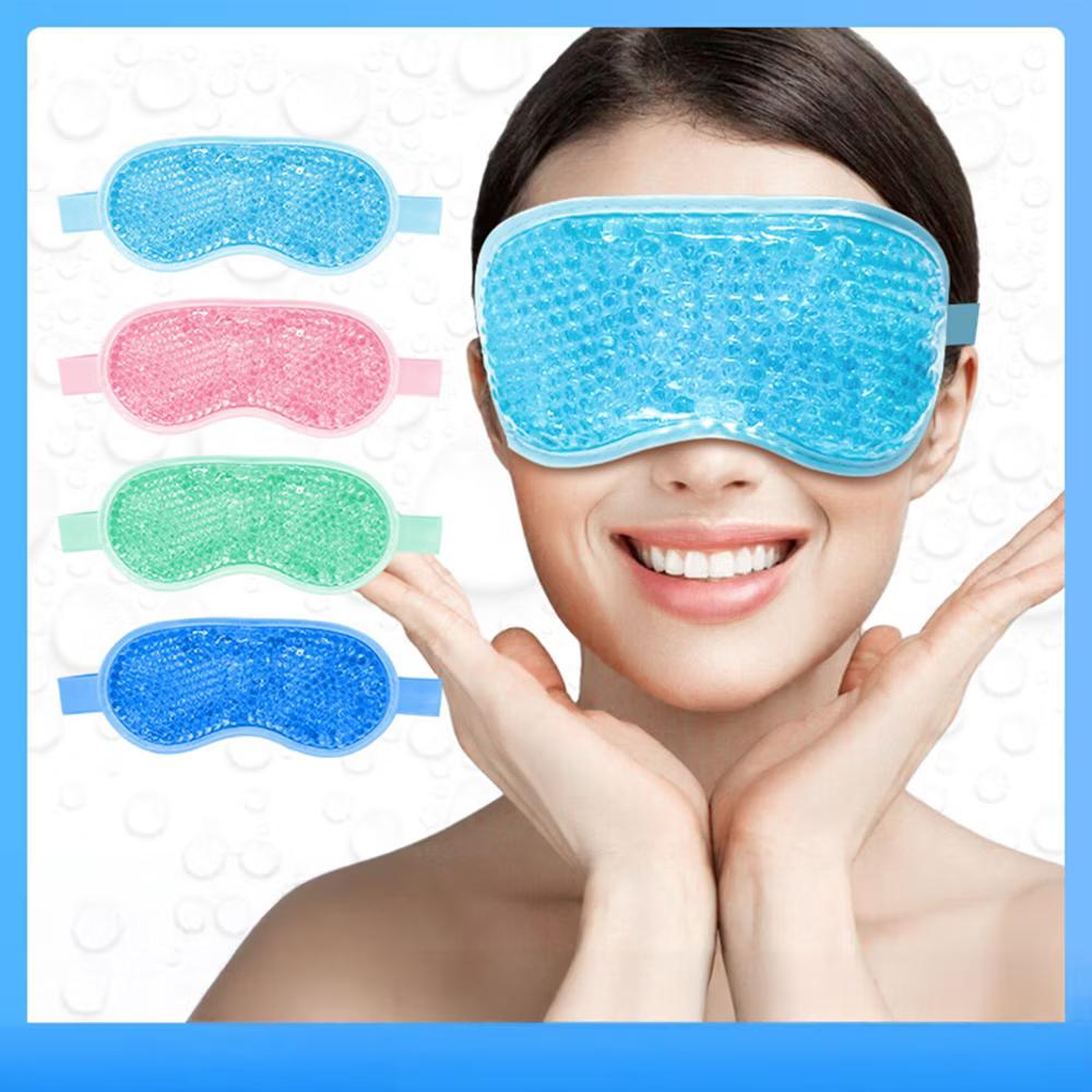 Reusable Gel Bead Eye Mask Hot and Cold Compress PVC Eye Cover with Adjustable Strap - Image 12