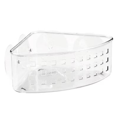 Plastic Bathroom Suction Holder Shower Organizer Corner Basket